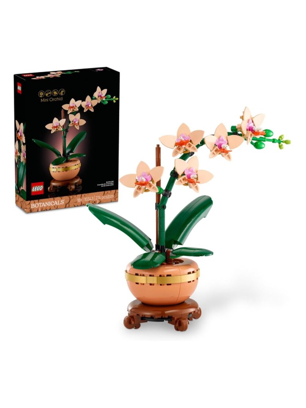 LEGO Botanicals Mini Orchid Building Set Botanical Collection Plant Decor